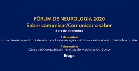 Fórum de Neurologia 2020 realiza-se na primeira semana de dezembro